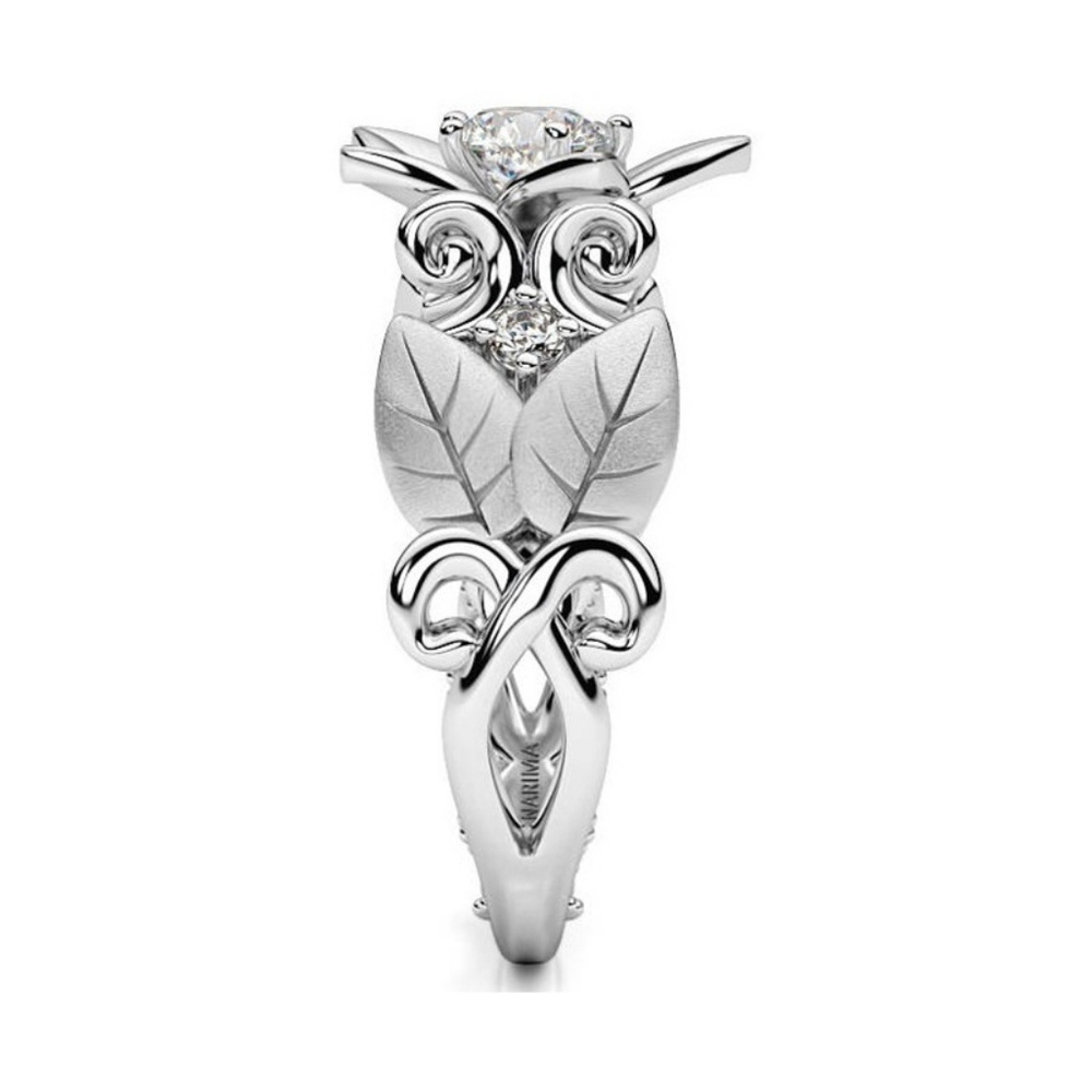 NEW 18K White Gold Diamond Flower Ring - Picture 4 of 4